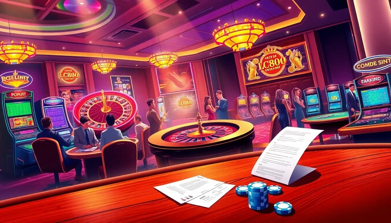 Engaging players enjoying the luxury of LC88 COM at online casino tables with vibrant games.