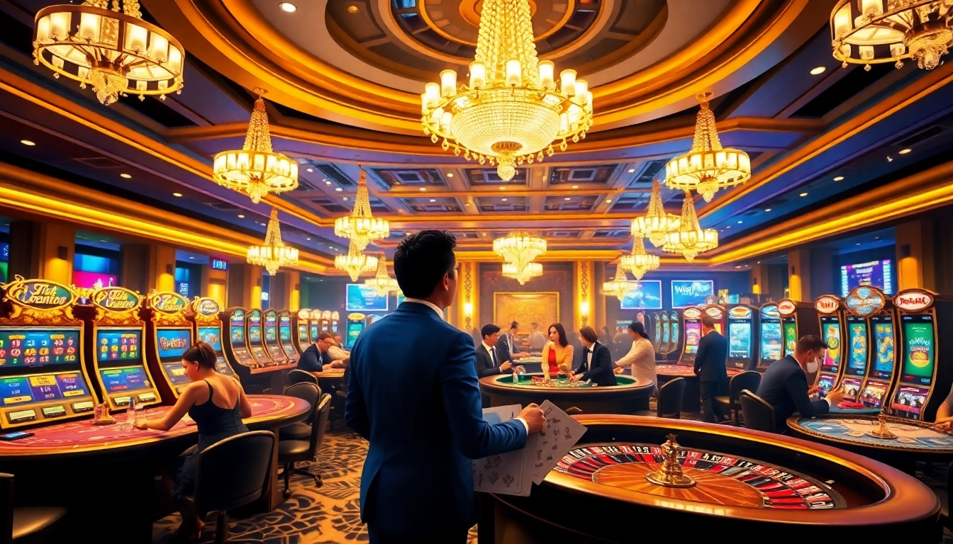 Engaging casino players enjoying a thrilling game night at Link NEW88.