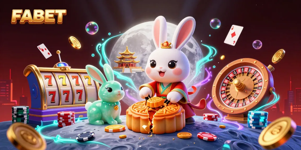 FABET offers thrilling slot jackpots with vibrant poker chips and colorful casino action.