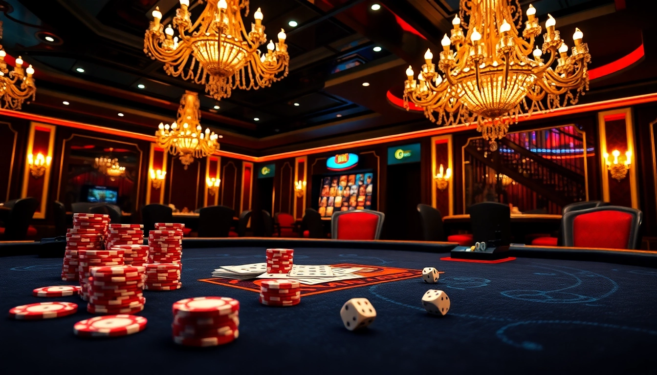 Experience the excitement at nhà cái F168 with vibrant casino tables and poker games.