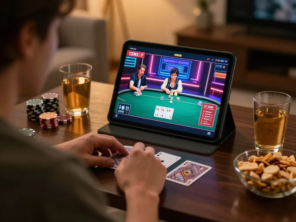 Engage in online poker strategies through https://da88at.com/ while enjoying a cozy home setup.