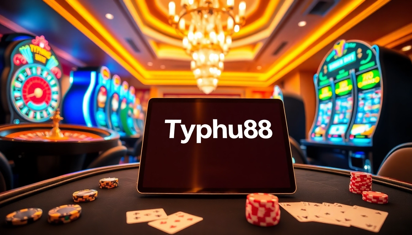 Experience thrilling gameplay at Typhu88 with luxurious casino elements and advanced gaming devices.