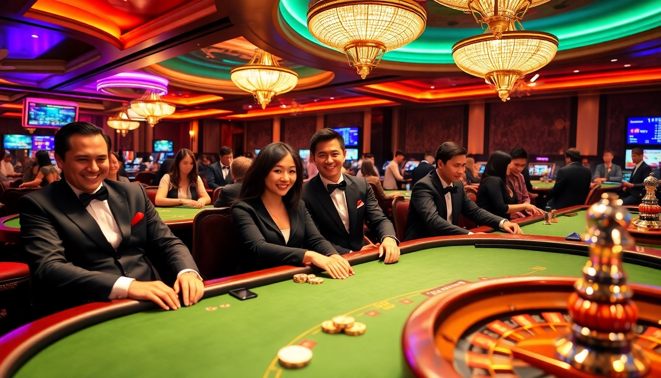 Experience the thrill of gambling at https://luongsontv5.com/ with a vibrant poker scene showcasing excitement and strategy.