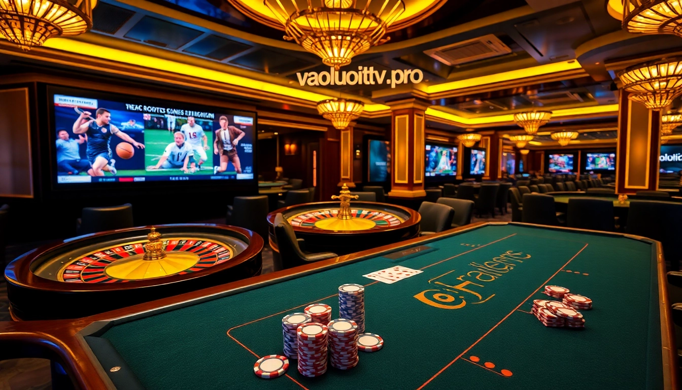 Experience thrilling bets at vaoluoitv.pro with dynamic gambling visuals and luxurious casino elements.