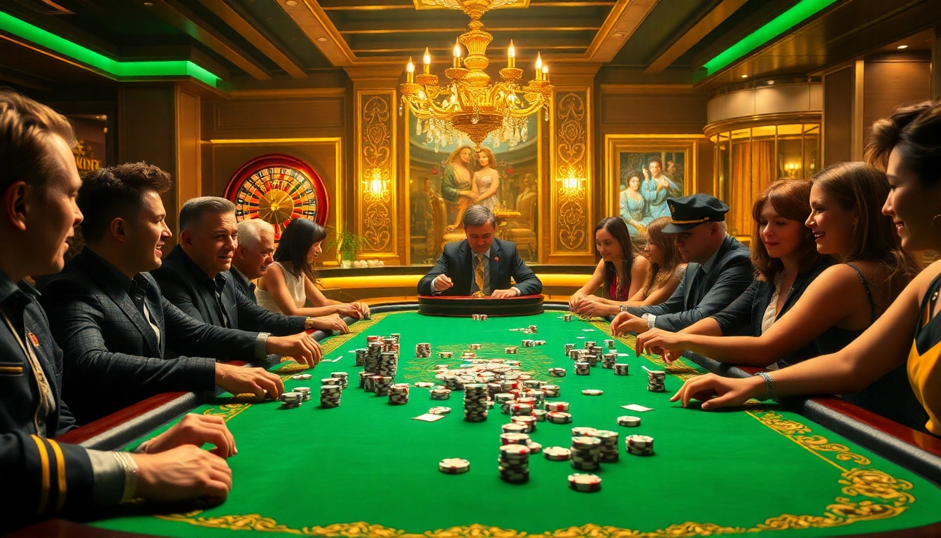 Action-packed poker scene at nhà cái 79king, showcasing vibrant chips and cards.