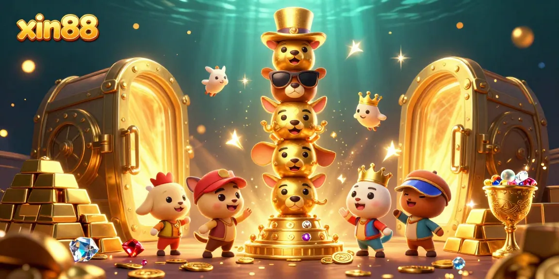 Experience exciting gaming moments at xin88 with animated totem and sparkling treasures.