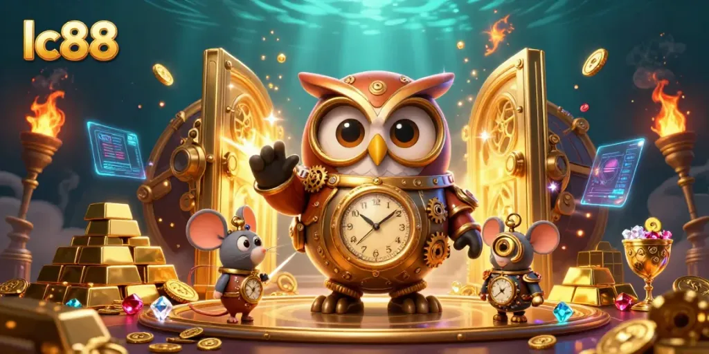 Experience thrilling games at lc88 with dynamic treasure and casino illustrations.