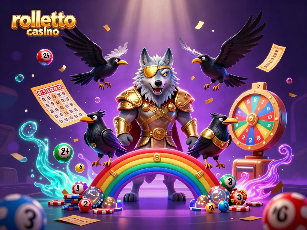 Experience the rolletto casino excitement with a vibrant 3D Norse theme illustration showcasing dynamic gaming elements.