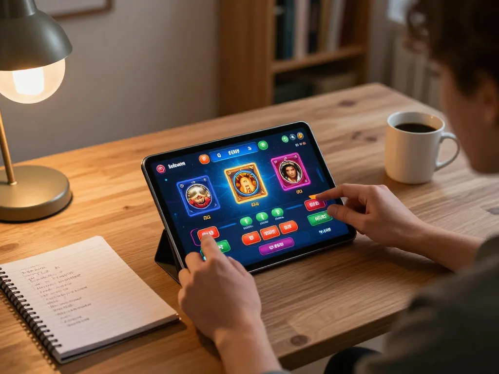 Playing top game bài đổi thưởng on an online casino app while enjoying a comfortable home setting