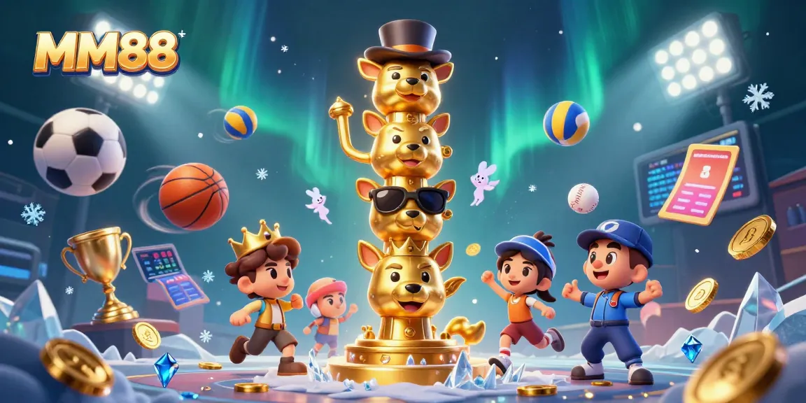 Players engaging with MM88's dynamic casino games and sports betting in a vibrant illustration.