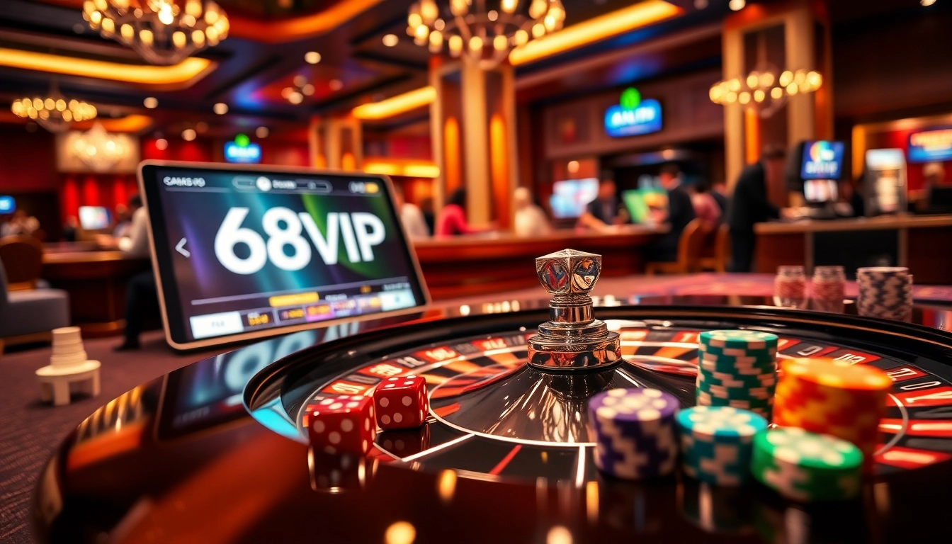 Experience thrilling moments at 68VIP's vibrant online casino with captivating table games and excitement.