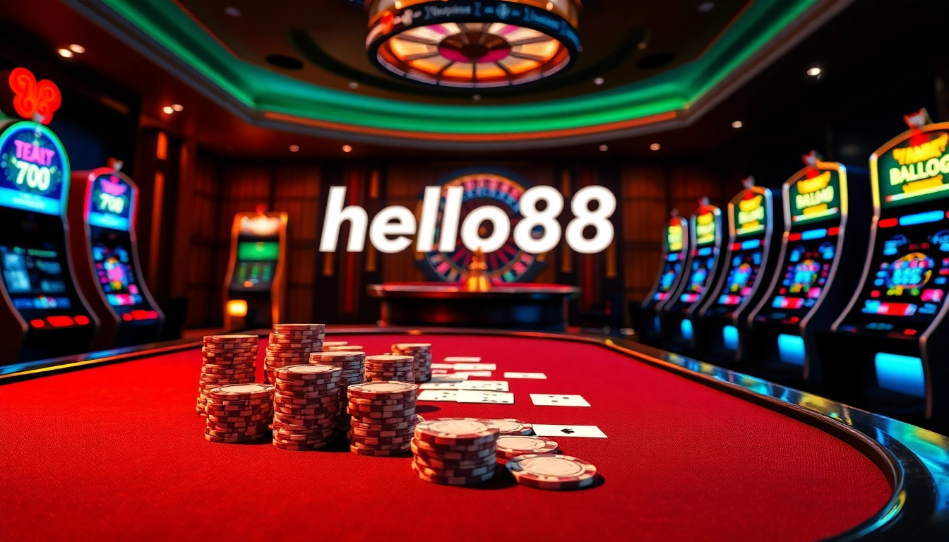 Experience thrilling betting action at hello88 online casino with vibrant gaming visuals.