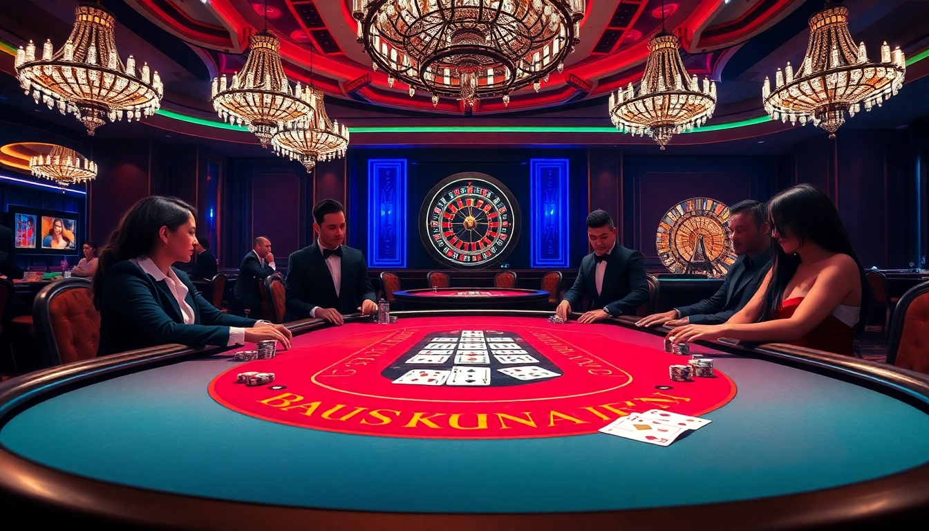 Play thrilling poker with hhkungfu-themed decor, showcasing luxurious casino elements and vibrant atmosphere.
