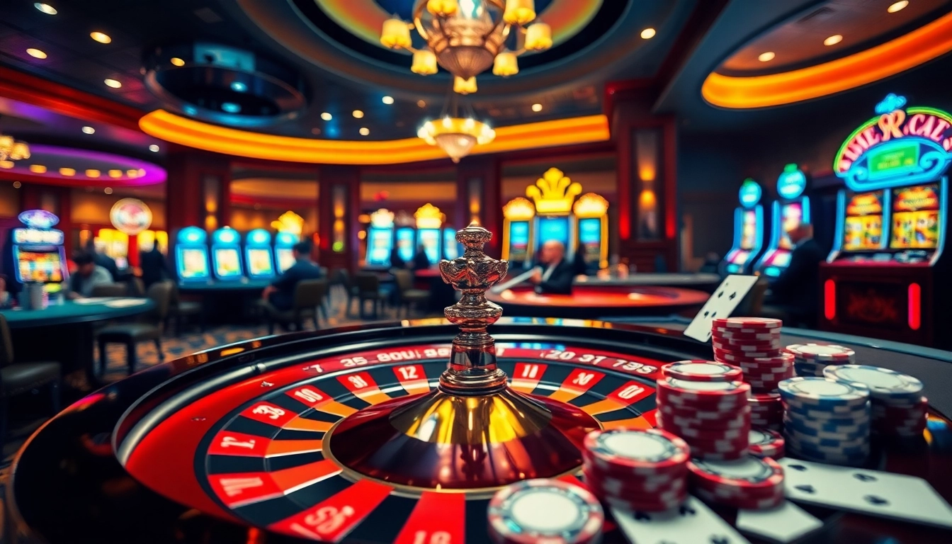 Experience the thrill of Game LUCK8 amidst a bustling casino environment.