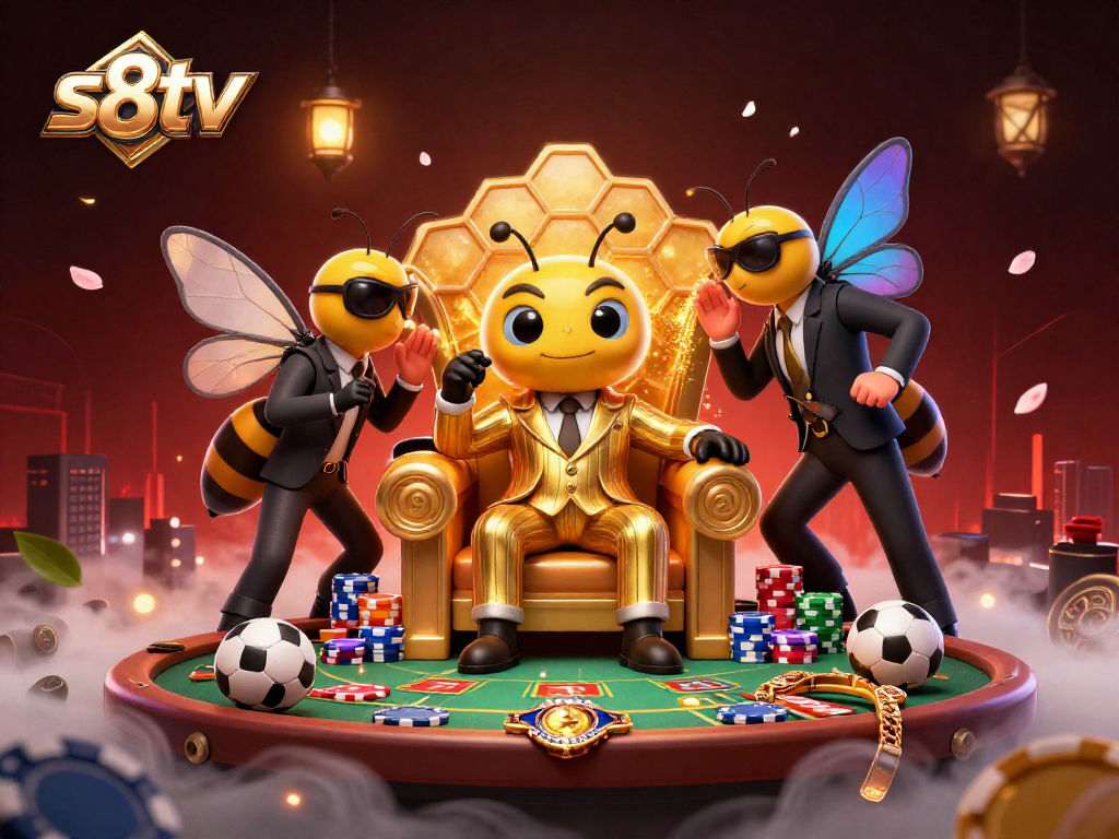 Bet on the exhilarating action with s8tv's vibrant sports betting illustration.