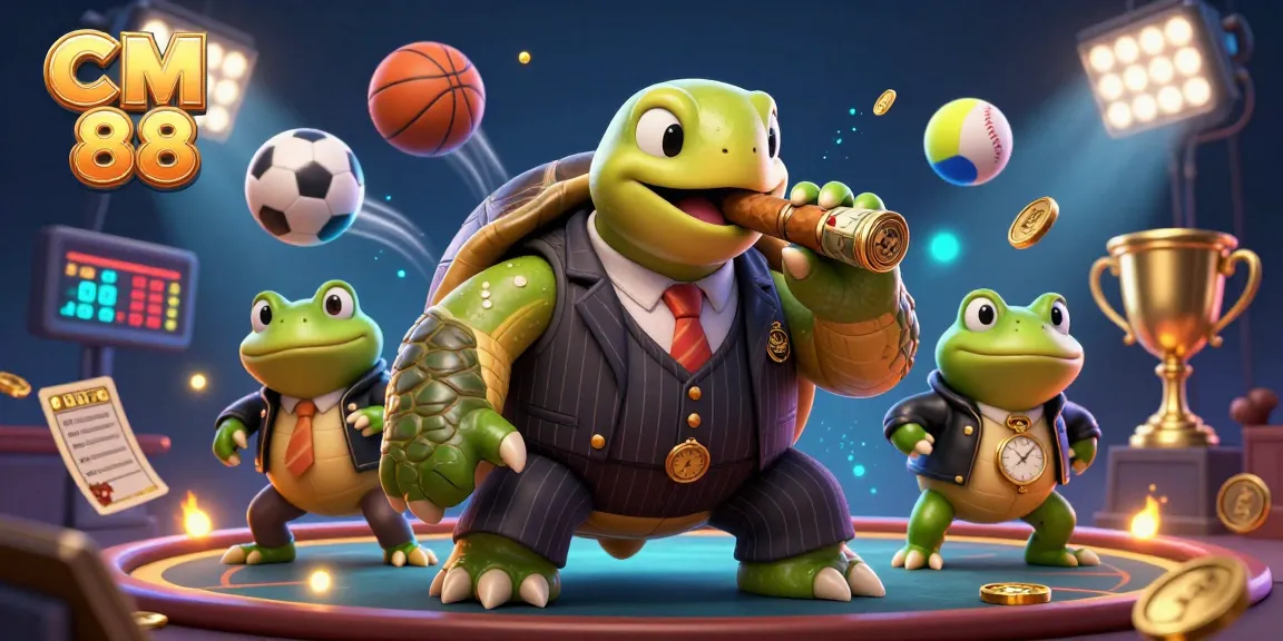 CM 88 offers an energetic casino experience featuring a turtle in a mobster suit and engaging bullfrog enforcers.