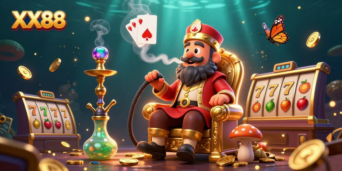 Experience excitement with XX88's games, featuring vibrant slot symbols and enchanting characters.