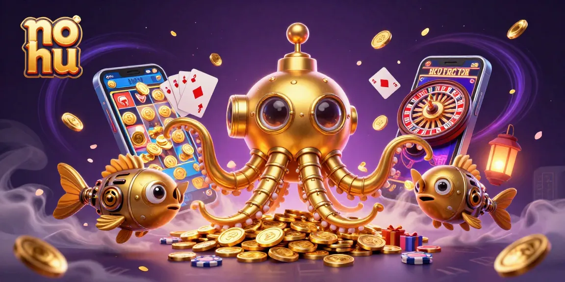Join the excitement at no hu with vibrant slot games and golden treasure in a captivating scene.
