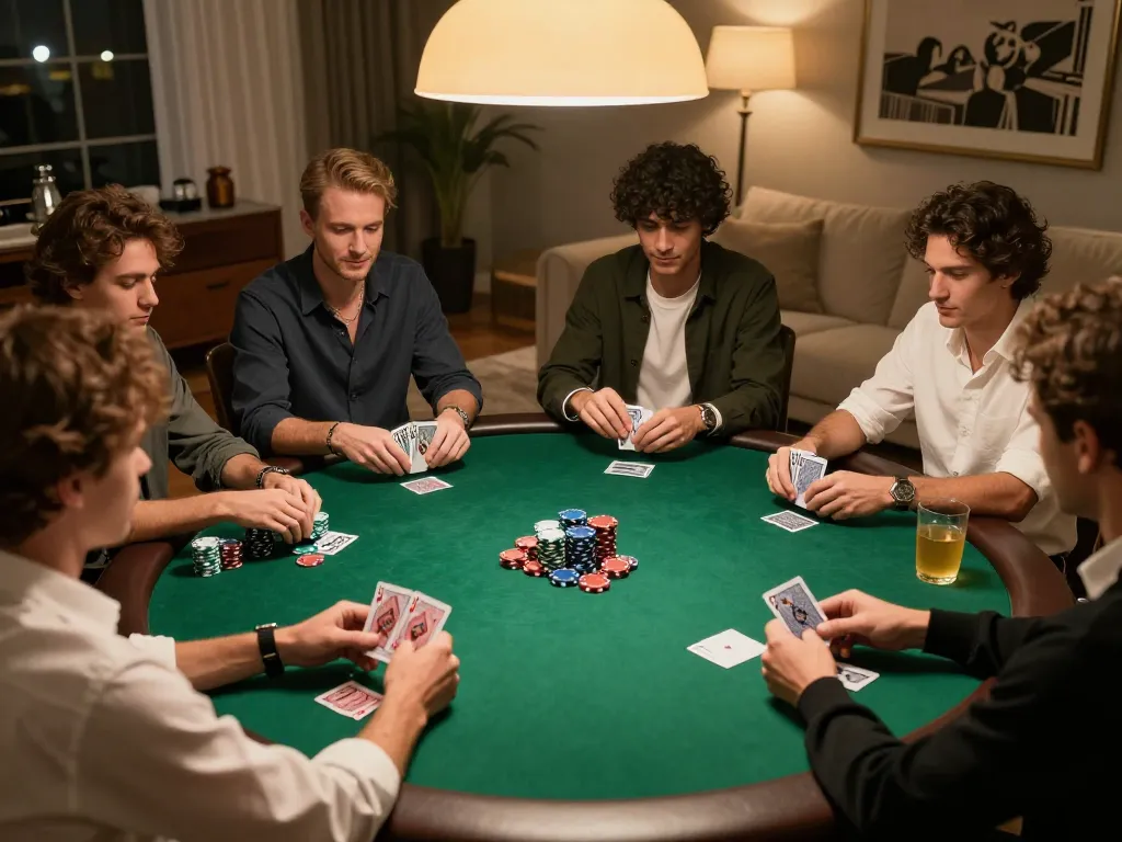 Experience strategic poker gameplay at https://sc88.casino/ with friends in a cozy home setting