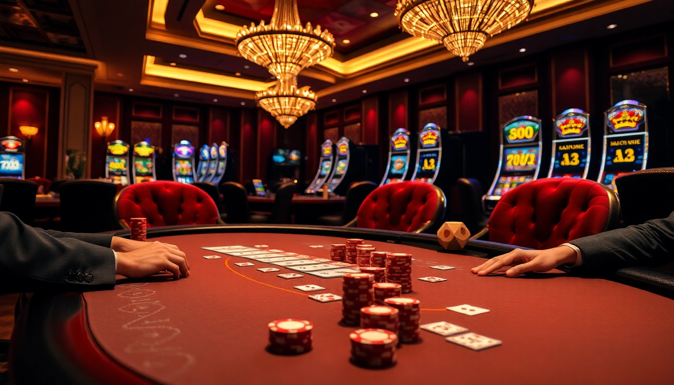 Experience the excitement of nhà cái 789Win with vibrant casino action including poker, chips, and slot machines.