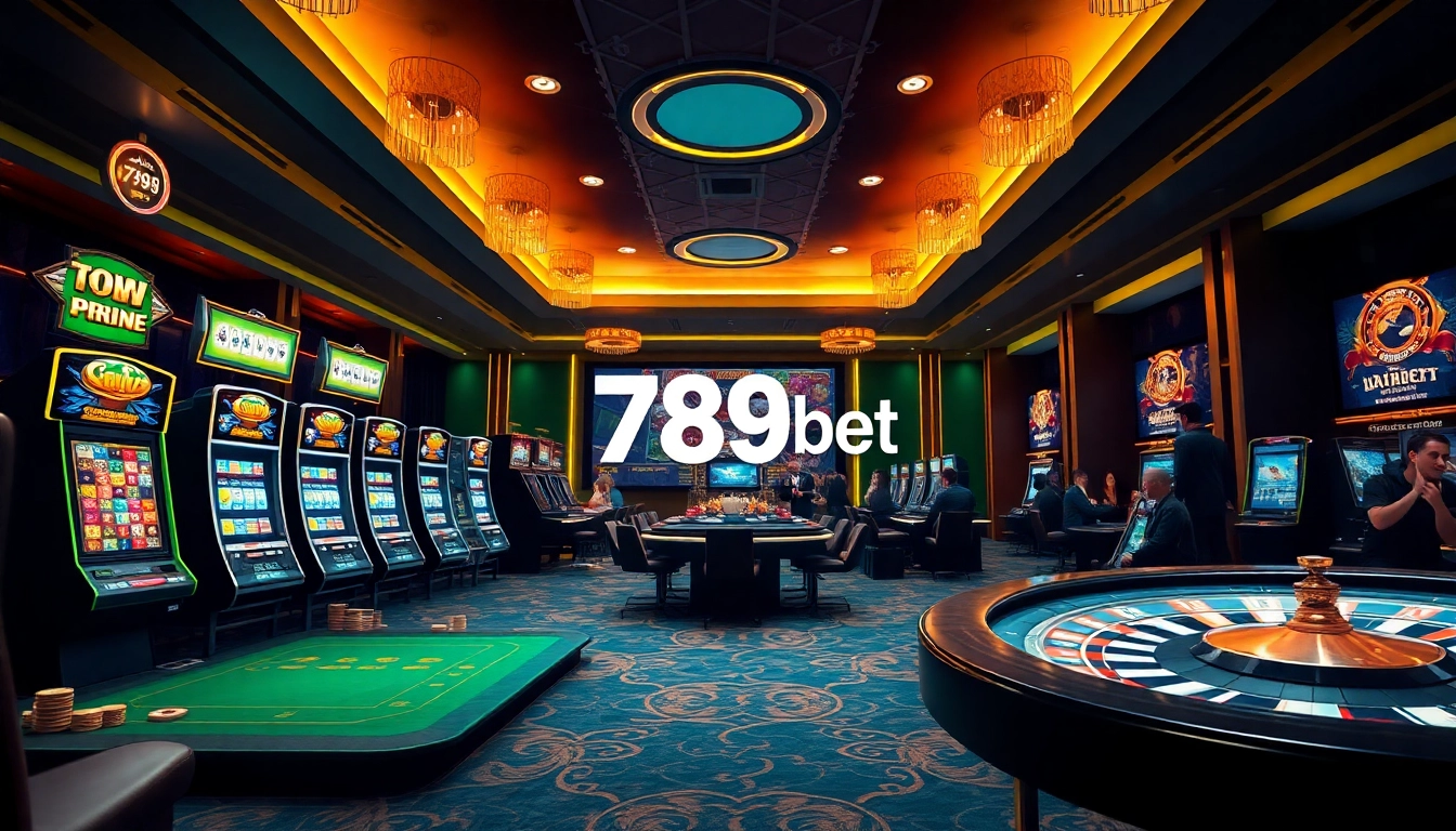 Players engaging with vibrant online casino games at 789bet, showcasing luxurious gaming experience.