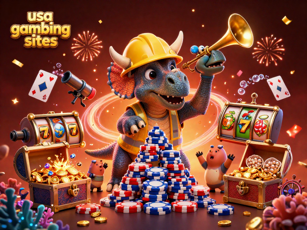 Celebrate winning moments at usa gambling sites with vibrant casino action and colorful characters.