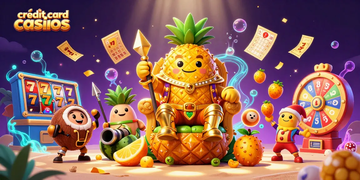 Experience the excitement of credit card casinos with vibrant slot elements and dynamic game visuals.