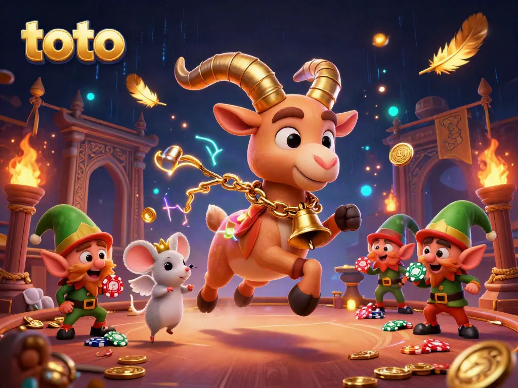 Experience thrilling toto gameplay with Krampus and mischievous gremlins in a festive casino.