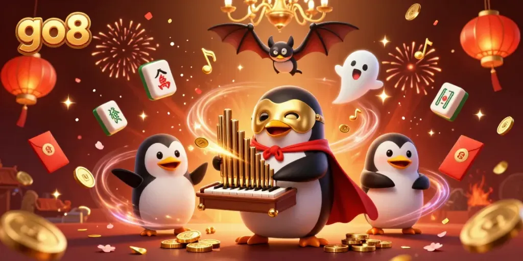Experience go8's dynamic online gaming with our vibrant 3D illustration showcasing casino elements and characters.