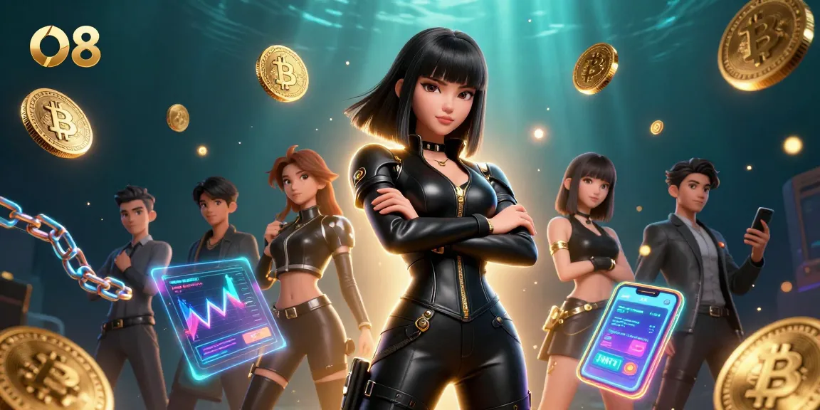 O8 unveils a vibrant casino scene with immersive gaming elements and crypto visuals.