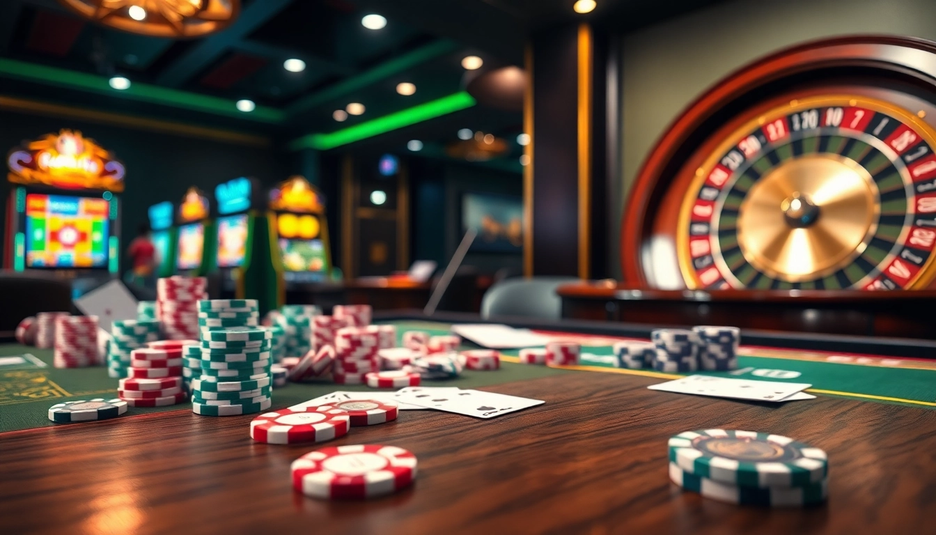 Experience the excitement of online gambling at https://kjc.football/ with luxurious casino elements and vivid visuals.