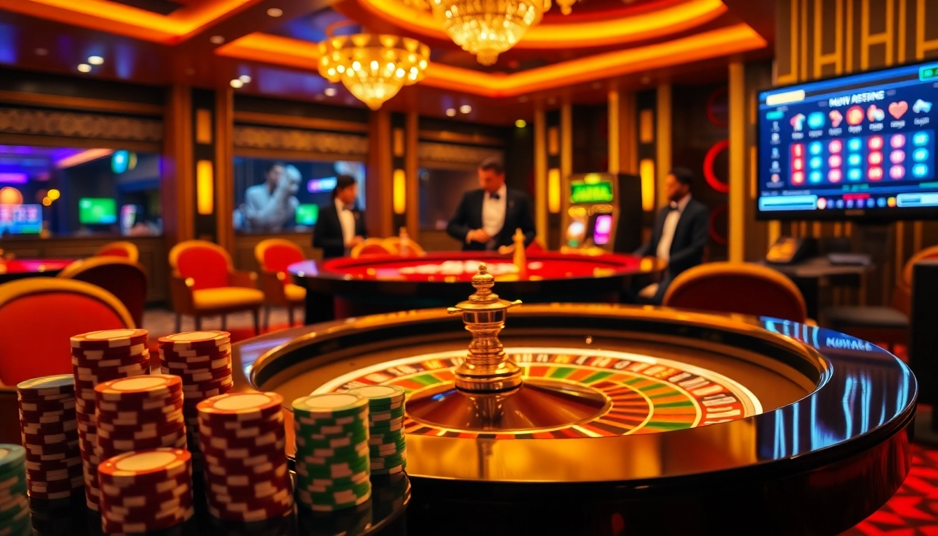 Engaging casino scene showcasing excitement and elegance, inspired by the best of https://kuwinblog.com/.