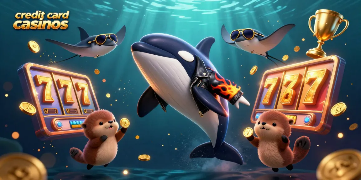Experience exciting gameplay at credit card casinos with a colorful underwater scene filled with fun and winnings.
