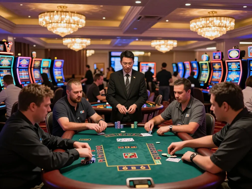 Engaging gameplay at MM88 casino with players actively participating in blackjack, showcasing excitement and strategy.