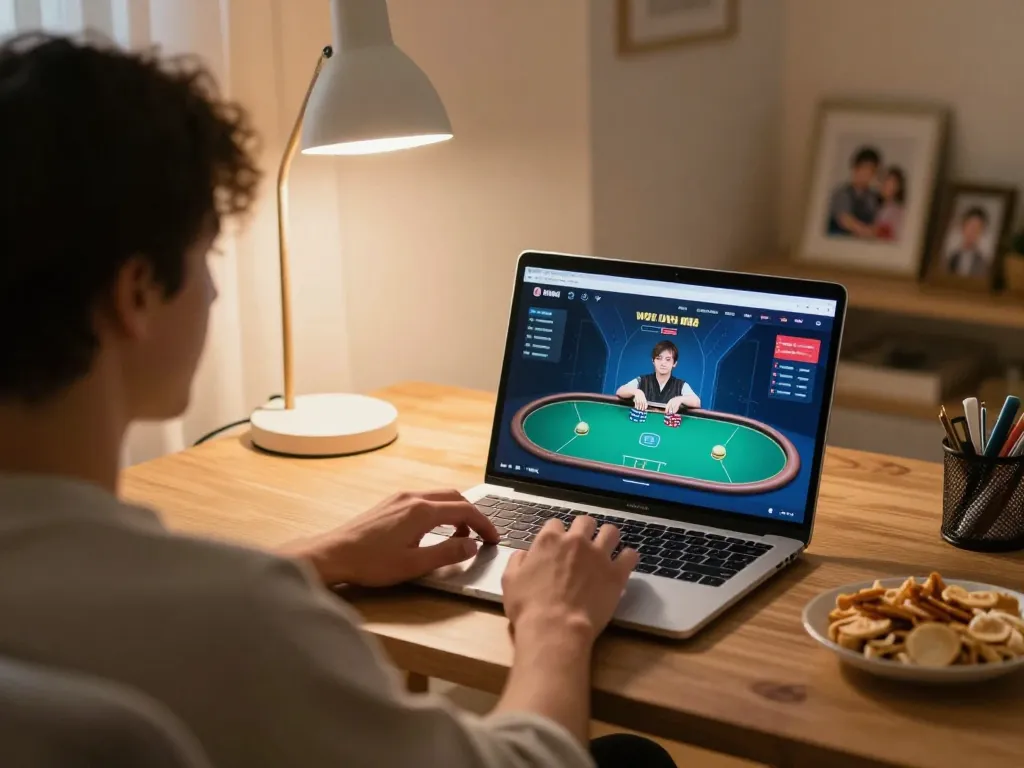 Exciting online poker gameplay on lv88 com platform in a cozy home environment