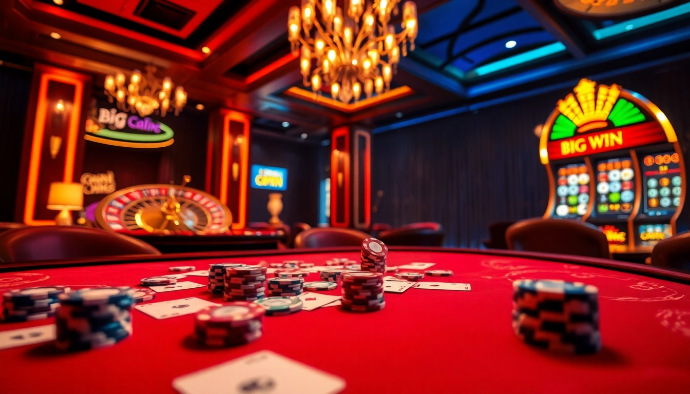 Exciting gaming scene at Nhà Cái 11uu featuring vibrant casino tables and engaging online gambling elements.