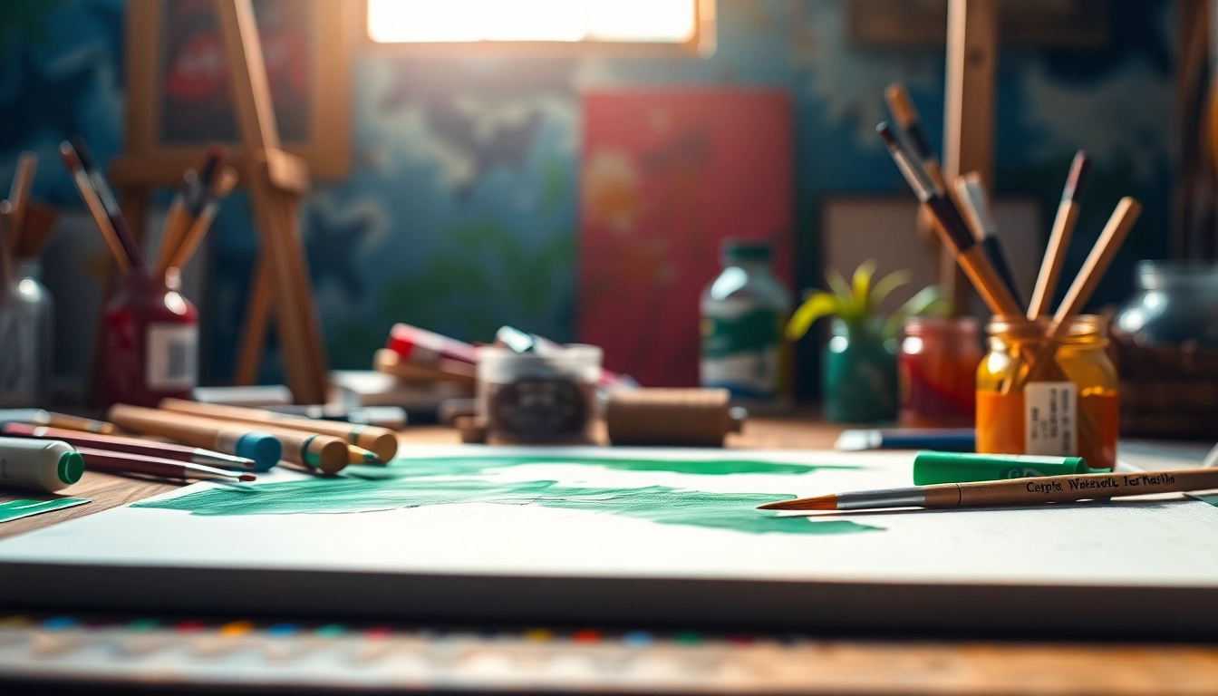 Tylelekeo889's vibrant artwork showcasing creativity and inspiration in an artist's workspace.