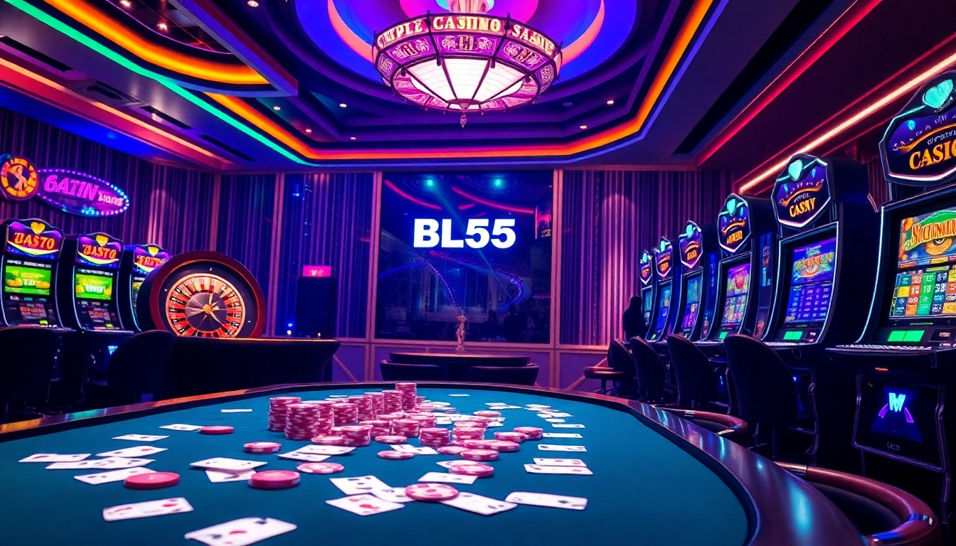 Experience the excitement of BL555 with vibrant poker tables and thrilling games.