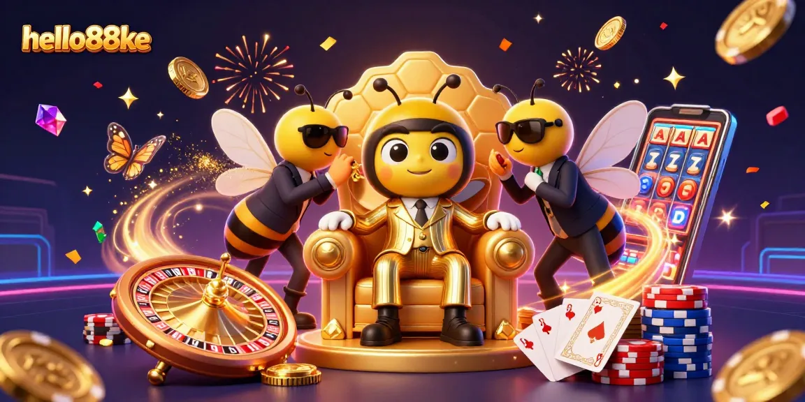 Experience excitement at hello88ke with a 3D bumblebee mob boss and dazzling casino elements.