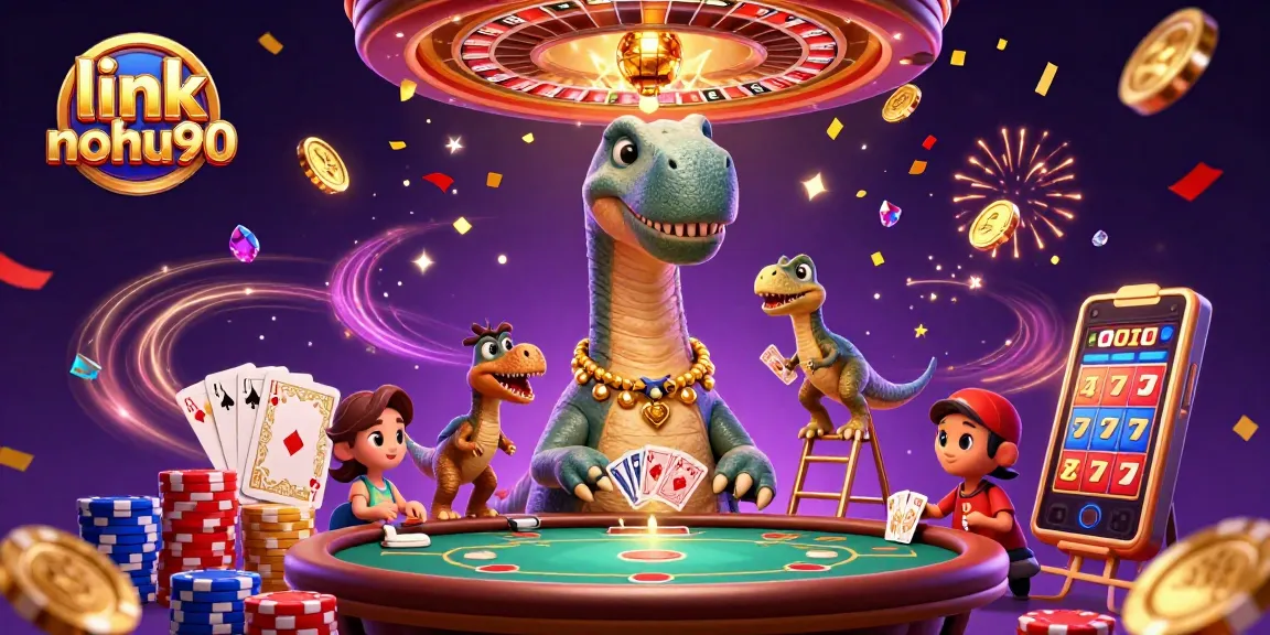 Play slots and win with captivating characters in this link nohu90 casino illustration.