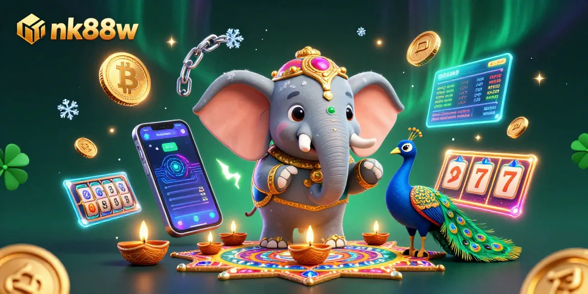 Spin and win at nk88w with vibrant character magic in a colorful casino scene