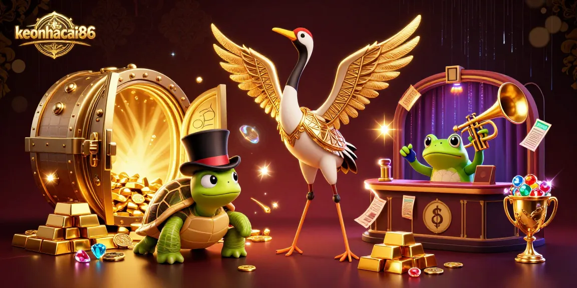 Engage with keonhacai86 in this vibrant illustration showcasing sports betting excitement and rich casino elements.