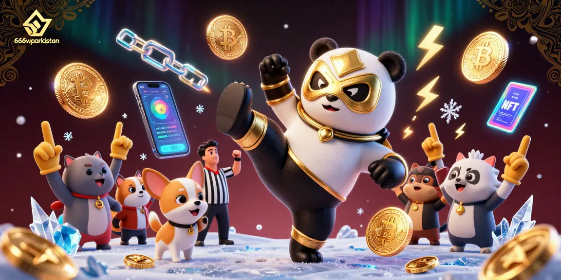 Engage in thrilling bets on 666wparkistan with vibrant cartoon action and crypto elements.