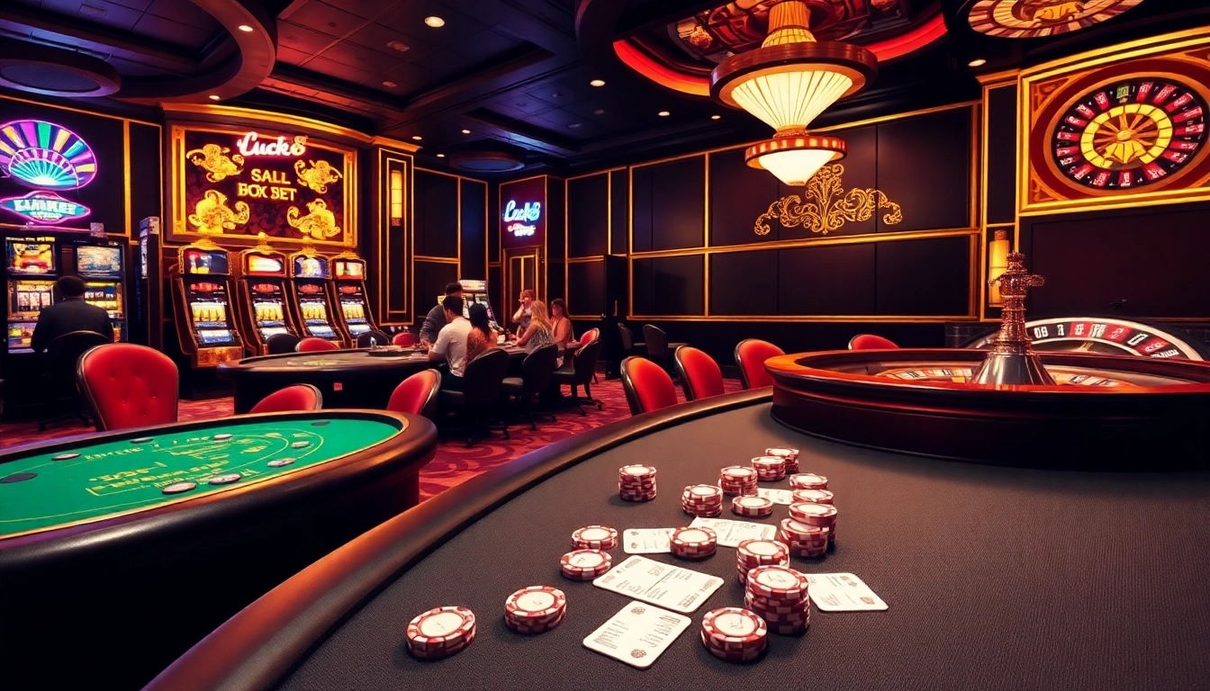 Experience the thrill of luck8 casino with vibrant poker tables and exciting slot machines.