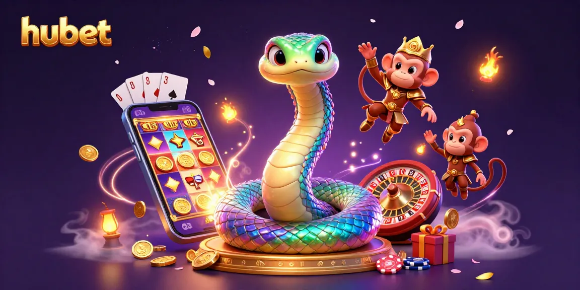 Experience thrilling gameplay at Hubet with vibrant casino elements brought to life in a colorful scene.