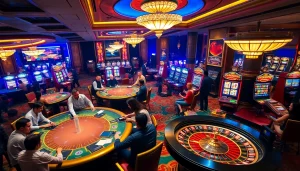 Experience high-stakes gaming excitement at https://rr9977.com/ with players engaged at vibrant casino tables.