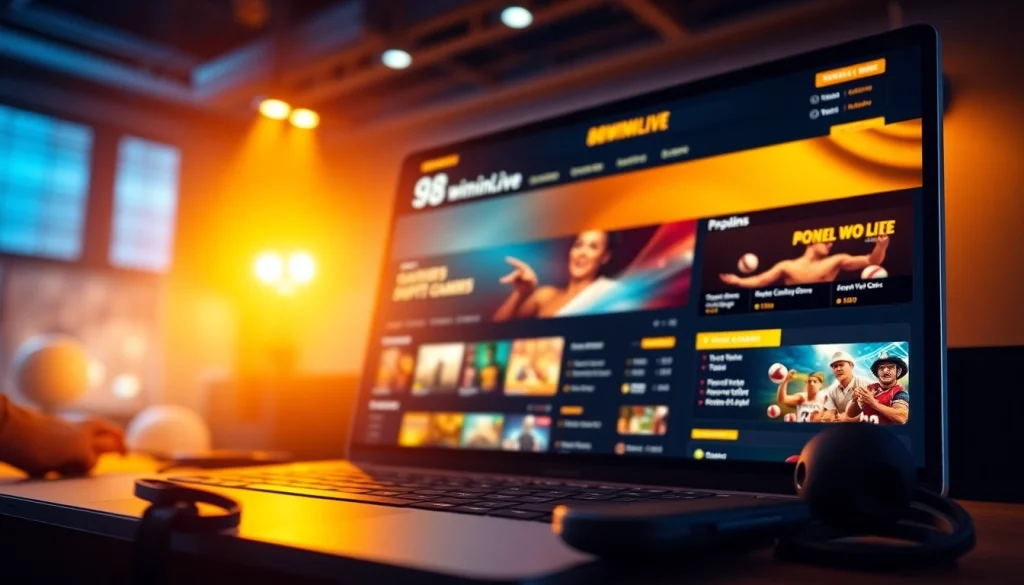 Experience the dynamic online platform of 98winwin.live, showcasing sports betting and casino games.