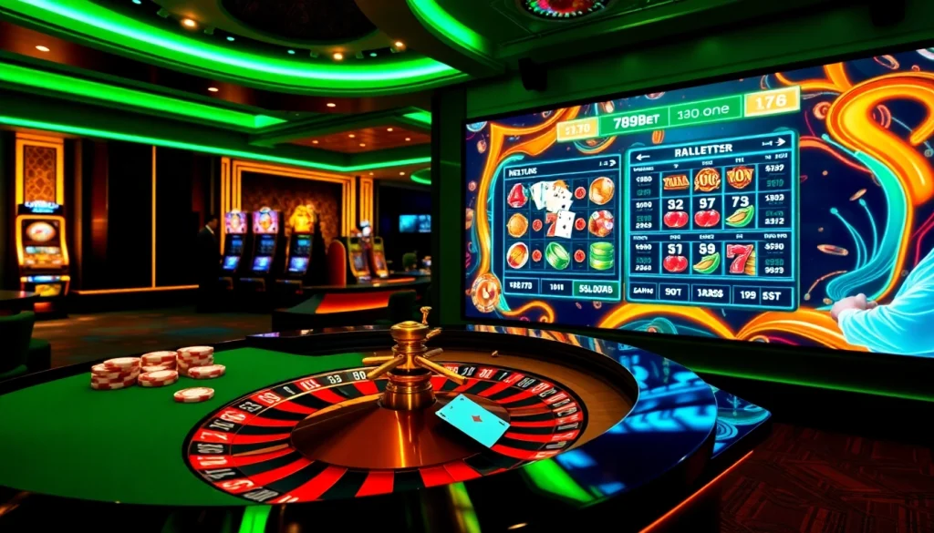 Experience the excitement of gambling at 789bet.one with live roulette and vibrant casino visuals.