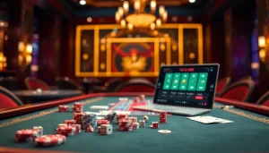 Tài Xỉu MD5 game setup offering an exciting online gambling experience with vibrant colors and luxurious ambiance.