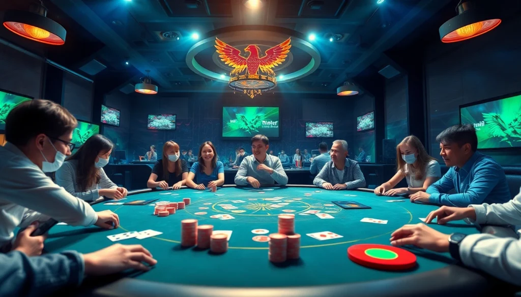 Exciting online gaming scene featuring popular card games at gamebaidoithuong.com.vc.